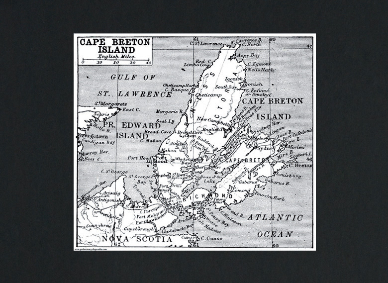 Carte du Cap Breton,1906.
